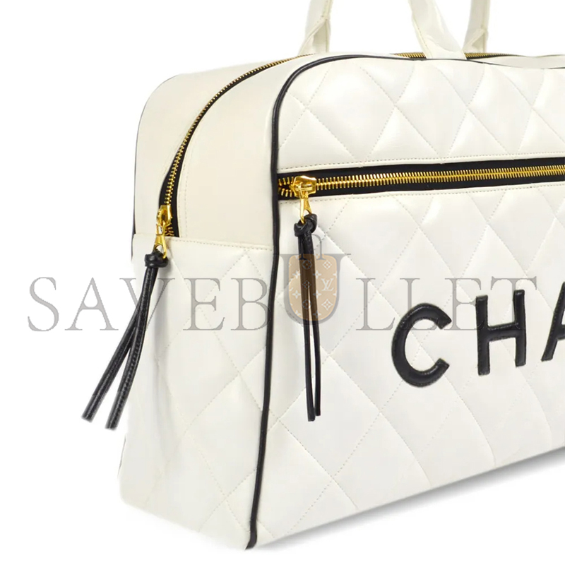 CHANEL LEATHER TRAVEL BAG A05943 (46*27*15cm)